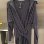 Norma Kamali ππ Ty Front NK Shirt Cropped Straight Leg Jumpsuit ~ Pewter XS NWT Photo 6