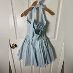 House Of CB  Harriet Bluebell Cotton Halter Mini Dress S Photo 8