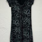 Fresh Produce  Black Green Floral Print Mini Dress Womens S Athletic Hiking USA Photo 0