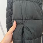 Bebe Y2K size medium black cropped puffer jacket missing fur Rhinestone logo Photo 12