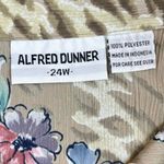 Alfred Dunner  Tan Floral Leopard Animal Print Long Sleeve Blouse 24W Photo 3