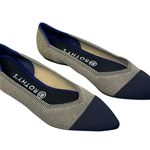 Rothy's Point Gold Herringbone Black Toe Women's Shoes Flats Loafers Retired W10 Size 10 Photo 1