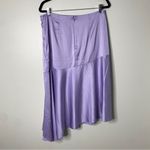 & Other Stories & Other Stories Light Pastel Purple Lilac Satin Asymmetrical Midi Skirt Size 12 Photo 8