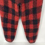 SKIMS  Cozy Knit Jogger Pants Red Buffalo Plaid Women's Size L/XL Photo 8