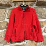 Vintage Red/Black Polo Ralph Lauren Embroidered Zip Up Sweatshirt Jacket Red Size L Photo 0