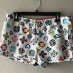 Disney  Parks White Boxer Sleep Shorts Size Large Photo 0