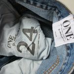 One Teaspoon NWT ONE by Cadillac in Pacifica Destroyed Denim Pencil Skirt 24 Photo 2