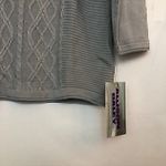Allison Daley NEW NWT  Gray Sweater 3/4 Sleeve Stripe Knit Cotton PETITE PS SP Photo 2