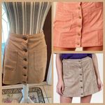 Altar'd State Altar’d State Tan faux suede mini skirt size Med Photo 1