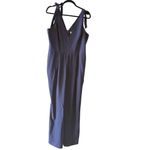 Dress the Population - Harper Tie Shoulder Wide-Leg Jumpsuit Navy Blue Sz XL Photo 1