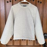ZARA Beige Wide Sleeve Crewneck Sweater Small Photo 0