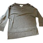 French Laundry Waffle Knit Sweater Top 1X Oversized Brown Coquette Cottage Core Photo 0
