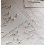 Boutique Rhodium 925 Sterling Silver Ball Stud Earrings‎ Classic Round Sphere, 4mm Photo 9