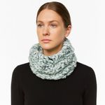 NY&CO Cozy SILVER METALLIC THREADING Thoughout Knit Infinity Scarf White Photo 0