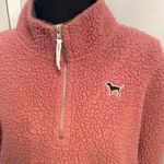 PINK - Victoria's Secret Victoria's Secret PINK Teddy Jacket Partial Zip Size Medium M High Collar Photo 3