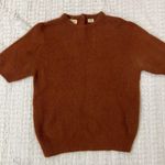 Cassidy Sweater Lambwool Angora Short Sleeve Brown Sz M Size M Photo 0