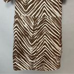 BCBGMAXAZRIA  Silk Dress Zebra Print Animal Ayshea‎ Size XXS Blouson Brown White Photo 10