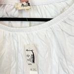 Madewell NWT Bubble Cotton Linen Blend Tee in White - Size: Extra Small Photo 2