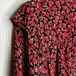 ZARA  Red & Black Floral Button Front Dress Sz XS Photo 13