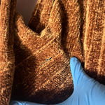 Free People Wild Flower Sweater Women S/M Golden Ribbed Cropped Long Sleeve Flaw Photo 2