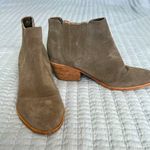 Joie Barlow Suede Taupe Block Heel Chelsea Boots, size 6 1/2 Photo 0