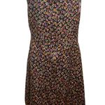 DEMA 100% Silk Hearts Floral Mixed Print Sleeveless Dress Large Party Valentines Photo 4