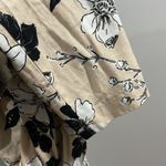 Dotti Black & Beige Floral Jumpsuit adjustable straps and zipper closure Tan Size 10 Photo 7