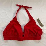 J.Crew NWT DD Halter Tie Back Bikini Top Red Size M Bold Beach Classic BY633 Photo 0