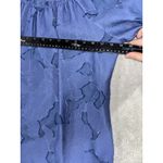 Doncaster Collection Blue Floral Ruched Sleeve Top Women's Size 10p Photo 3