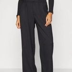 Abercrombie & Fitch Hollister Pleated Ultra High Rise Wide Leg Trouser Pants Black Size L Long Photo 0
