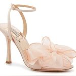 Badgley Mischka  Nessie Blush Stiletto Heel Bow Sandals Size 8.5 Photo 0