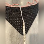 Handmade Black Pink Soft Cotton Crochet Triangle Kerchief Headscarf Mesh Boho Photo 2
