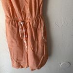 New Fashion Creation Romper Vintage 70s Medium Orange Sleeveless Drawstring Orange Photo 2