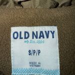 Old Navy  womens Sm military olive green poly filled puffer vest fleece lined Photo 1