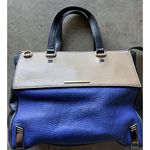 Marc Jacobs Marc by Shelter Island Blue Color Brown Block Leather Satchel Tote Photo 15