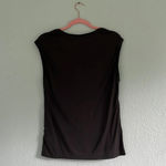 ALLSAINTS  Lamb Leather Trim Sleeveless Brown Tank XS Photo 7