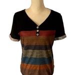 SheIn BRAND NEW  Short-Sleeved V-Neck T-Shirt Photo 0