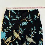 Soft Surroundings Chinoiserie Black Foil Bird & Floral Print Straight Pants XS Photo 1