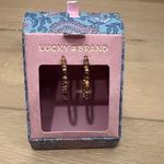 Lucky Brand  Brown Beaded Hoop Earrings Photo 1