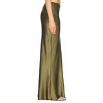 Cult Gaia Chantel Skirt in Cedar Green Large New Womens Satin Long Maxi Photo 4