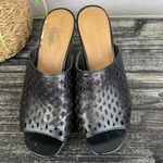 Franco Sarto Black Cork Slide On Cork Wedge Heel Shoes 7 Photo 2