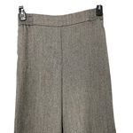 ZARA  Black/ White Herringbone Wide Leg Pants Small Elastic Waist Dress Trousers Photo 3