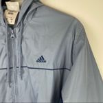 Adidas Vintage Sz Medium Windbreaker Jacket Blue Periwinkle Stripe Sleeves Photo 3