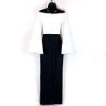 Solace London Eliana Maxi Dress in Cream White and Black with Wide Sleeves Sz 0 Photo 2