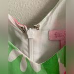 Lilly Pulitzer  Freja Fit & Flare Mini Dress Pink Green Floral Side Pockets 12 Photo 4