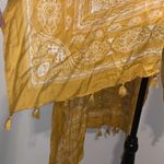 Maurice's  mustard yellow printed tassel asymmetrical cardigan Photo 3