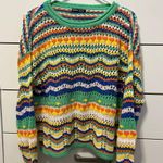 Multicolor Crochet Knit Sweater Photo 1