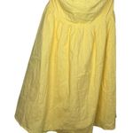 Princess Polly  Strapless Dress Women's Size 6 Yellow Lined Smocked Fit Flare Photo 0