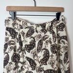 Mystree Linen Blend Wide Leg Paisley Ankle Capri Pants Photo 6