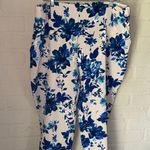 Jules & Leopold  Blue Floral Cropped Pants Photo 0